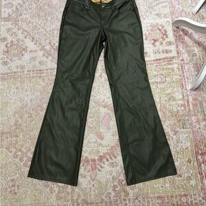 Wild Fable Olive Flare Pleather Pants